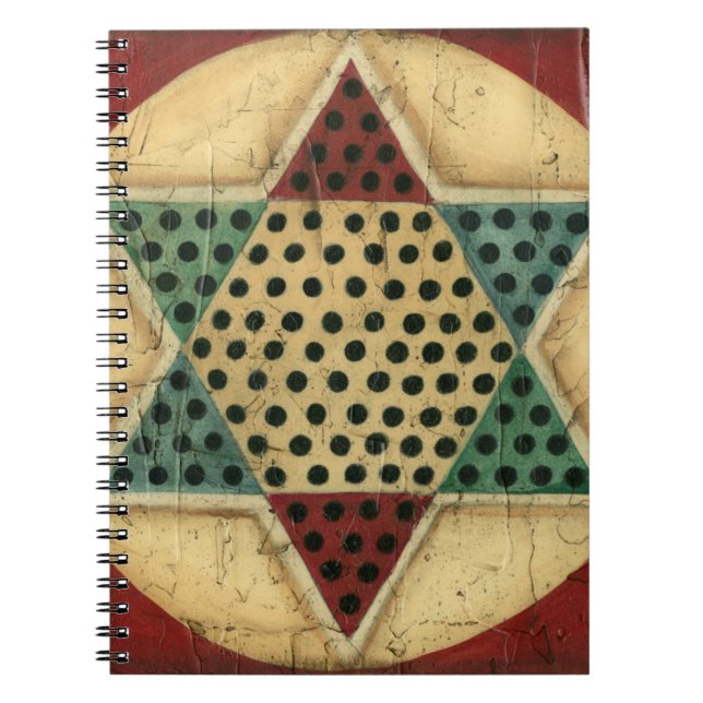 Vintage Chinese Checkerboard by Ethan Harper Notebook (Front)