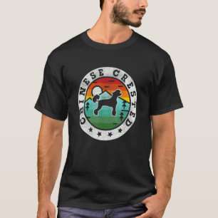 Vintage Chinese Crested Retro Dog Mom Dad T-Shirt