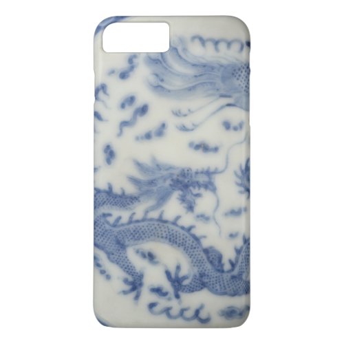 Vintage chinese dragon monaco blue chinoiserie iPhone 8 plus7 plus case