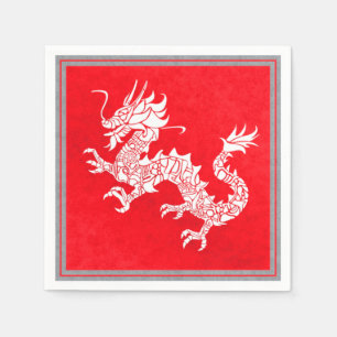 Vintage Chinese Dragon Napkins