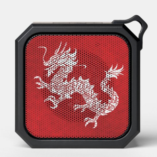 Vintage Chinese Dragon Tribal Emblem Red Bluetooth Speaker