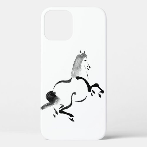 Vintage Chinese Horse iPhone 12 Case