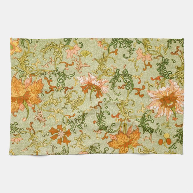Vintage Chinese Ornament Jones Flowers   Kitchen Towel (Horizontal)
