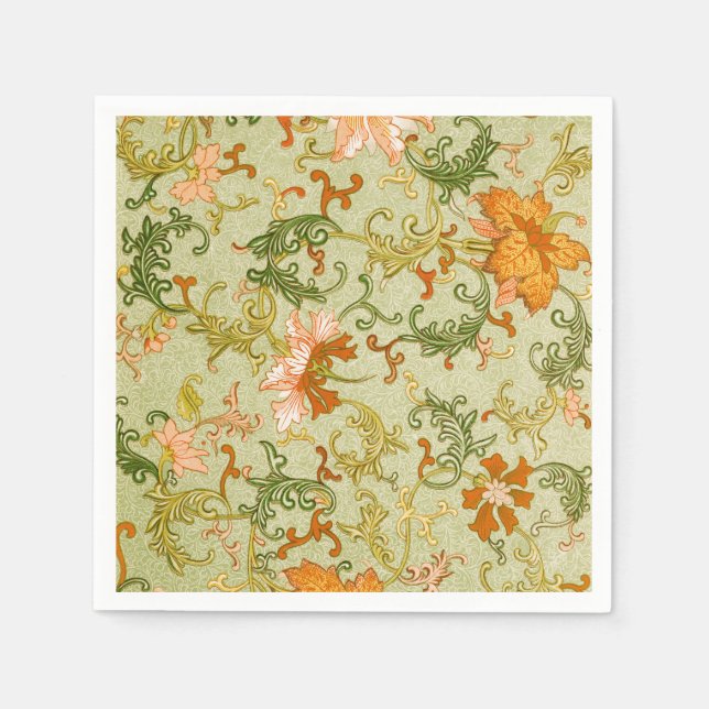 Vintage Chinese Ornament Jones Flowers   Napkins (Front)
