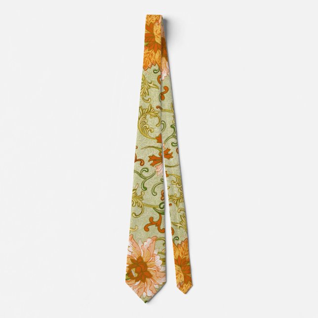 Vintage Chinese Ornament Jones Flowers   Neck Tie (Front)