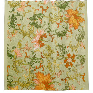 Vintage Chinese Ornament Jones Flowers Shower Curtain