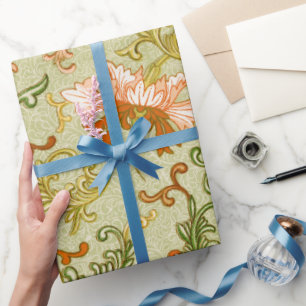 Vintage Chinese Ornament Jones Flowers Wrapping Paper