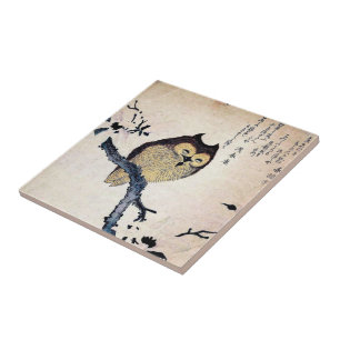 Vintage Chinese Owl Tile - Trivet