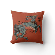 Vintage Chinese Qilin on Chinese Red