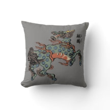Vintage Chinese Qilin on Medium Gray