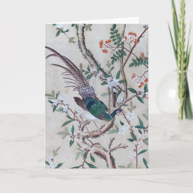 Vintage Chinese wallpaper greeting card (Front)