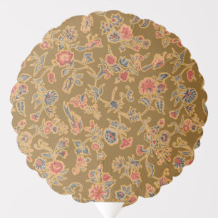 Vintage Chinoiserie Floral Brocade 18th Century Balloon