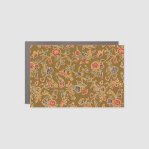 Vintage Chinoiserie Floral Brocade 18th Century  Car Magnet