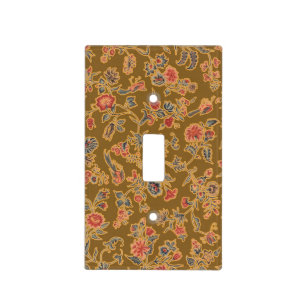 Vintage Chinoiserie Floral Brocade 18th Century  Light Switch Cover