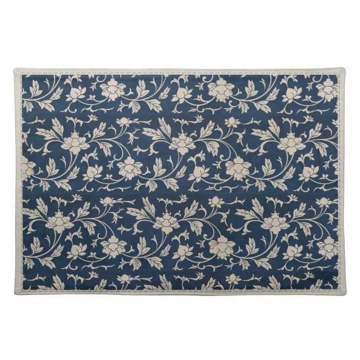 Vintage Chinoiserie Floral Cloth Placemat Zazzle