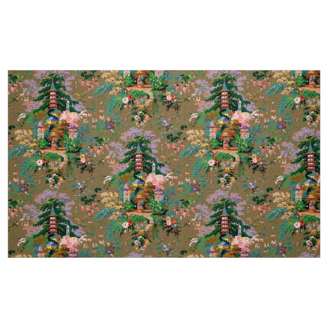 Vintage Chinoiserie Pattern Fabric (Fat Quarter)