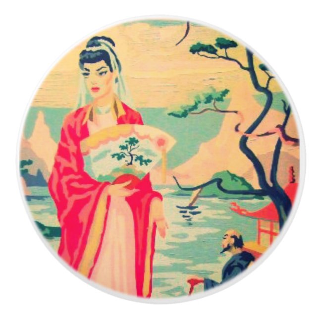 Vintage Chinoiserie PBN knob (Front)