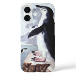 Vintage Chinstrap Penguin, Birds from Antarctica iPhone 16 Case