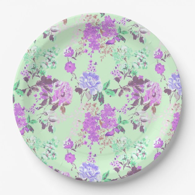 purple paper plates