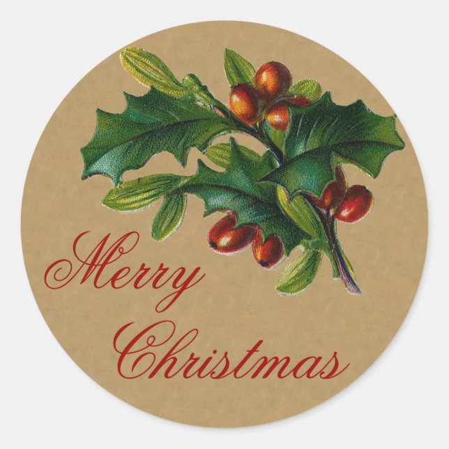 Vintage Chistmas sticker (Front)