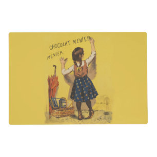 Vintage Chocolat Menier French Poster Bouisset Art Placemat