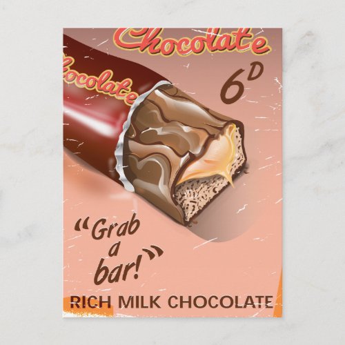 Vintage Chocolate advert Postcard