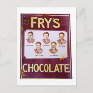 Vintage chocolate advertising poster postcard