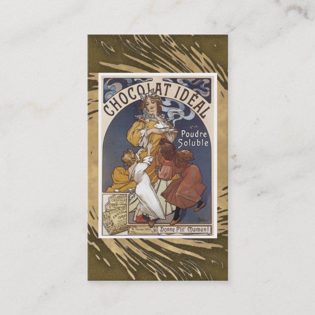 Vintage Chocolate Business Card (Front)