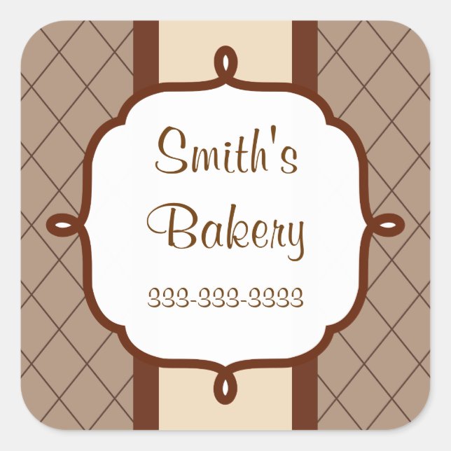 Vintage Chocolate Business Stickers (Front)