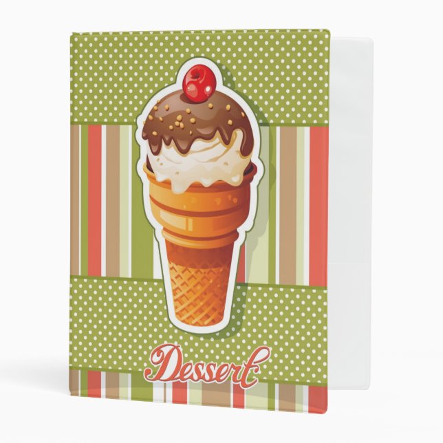 Vintage Chocolate ice cream Mini Binder (Front/Inside)