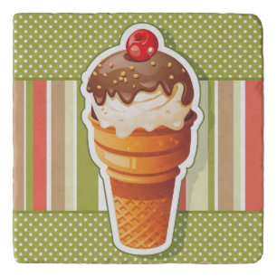 Vintage Chocolate ice cream Trivet