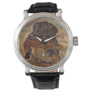 Vintage Chocolate Lab Hunting Watch