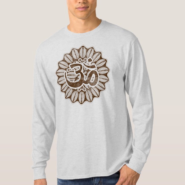Vintage chocolate Om T-Shirt (Front)