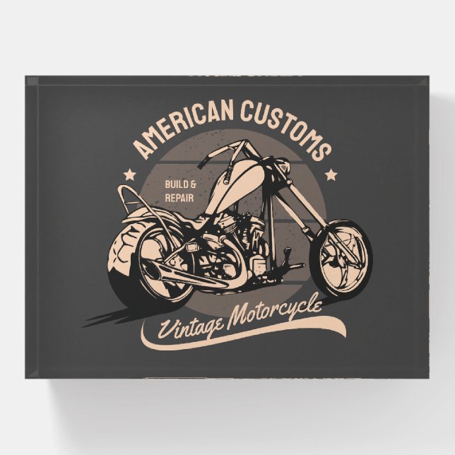 Vintage Chopper Logo Paperweight (Front)