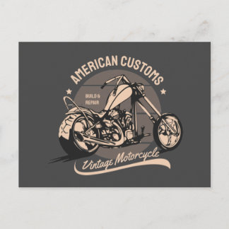 Vintage Chopper Logo Postcard