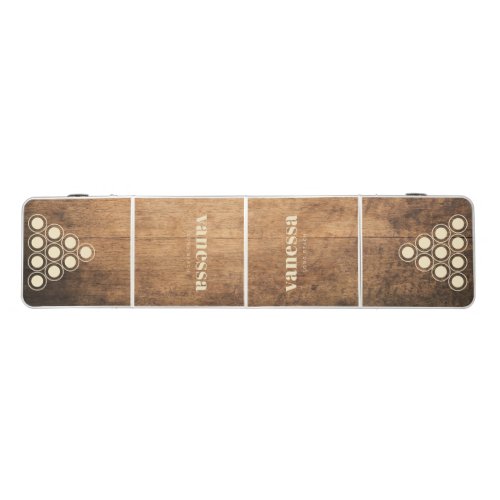 Vintage Chopping Block Minimal Modern Classic Name Beer Pong Table