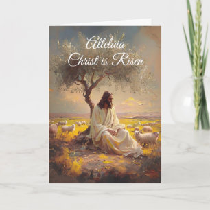 Vintage Christ is Risen Easter Christian Religious Invitation