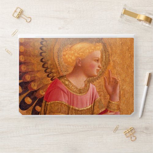 Vintage Christian Angel Pink Dress Golden Halo HP Laptop Skin