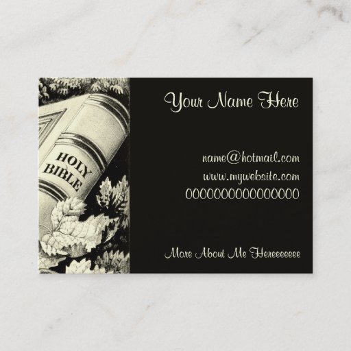 Customizable Vintage Christian Art Time is Precious 1872 Business Card Template