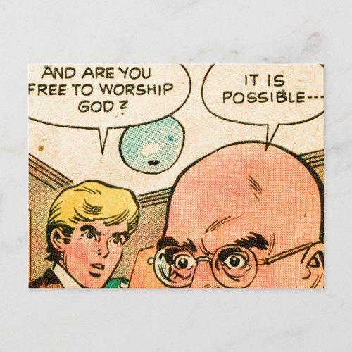 Vintage Christian Comic Its Possible Postcard