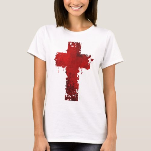 Vintage Christian Cross of JESUS CHRIST Faith T_Shirt