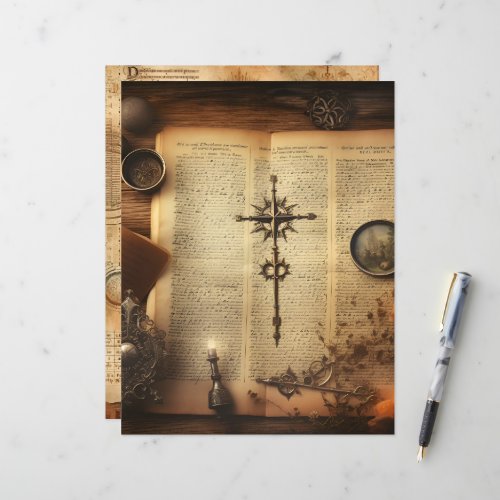 Vintage Christian Ephemera Scrapbook Paper