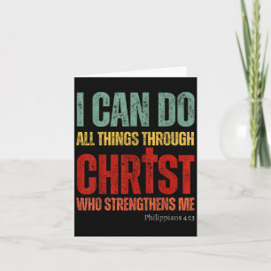 Vintage Christian I Can Do All Things Through Chri Card