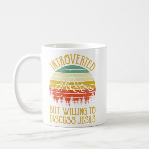 Vintage Christian Introverted But Willing To Discu Coffee Mug