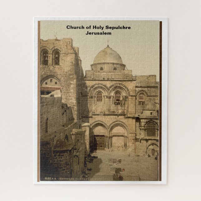 Vintage Christian Jerusalem Church Holy Sepulchre Jigsaw Puzzle (Vertical)
