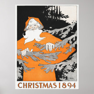 Vintage Christmas 1894 (1894) santa Poster