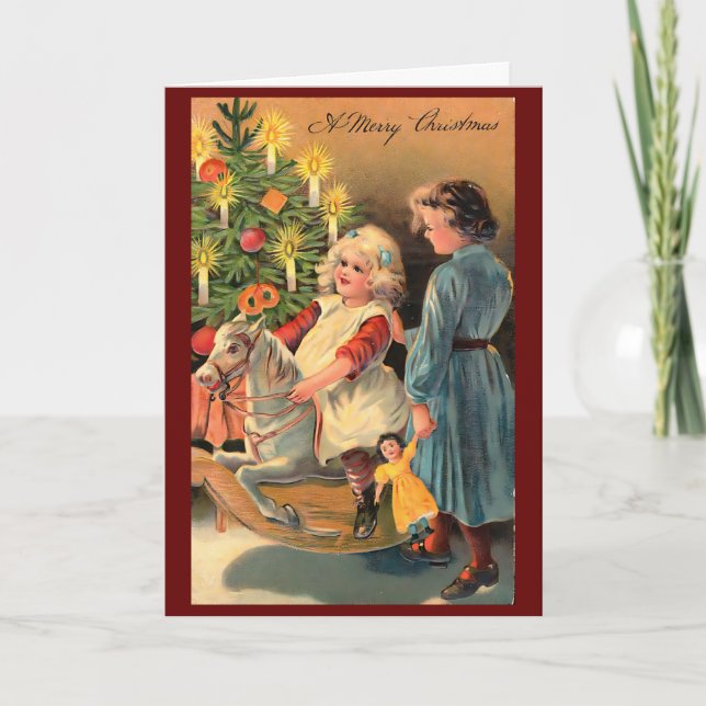 Vintage Christmas 1940s Retro Custom Card (Front)