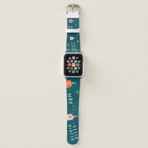 Vintage Christmas 2020 Ornamental Pattern Apple Watch Band
