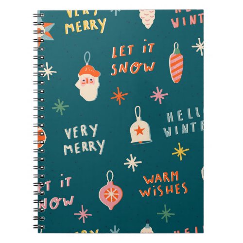 Vintage Christmas 2020 Ornamental Pattern Notebook