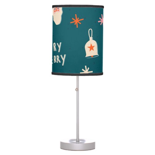 Vintage Christmas 2020 Ornamental Pattern Table Lamp